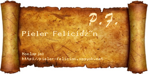 Pieler Felicián névjegykártya